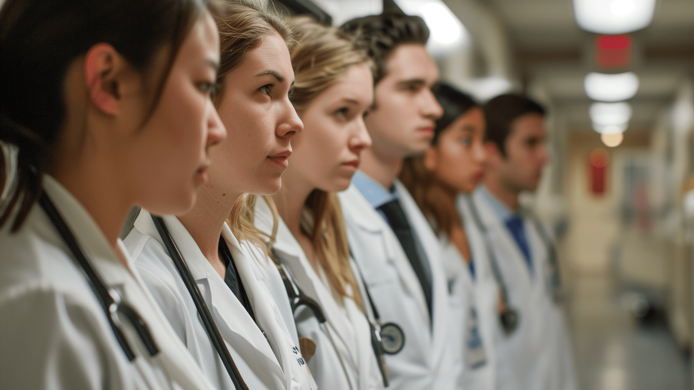 A group of medical school students on their OB/Gyn clinical rotations.