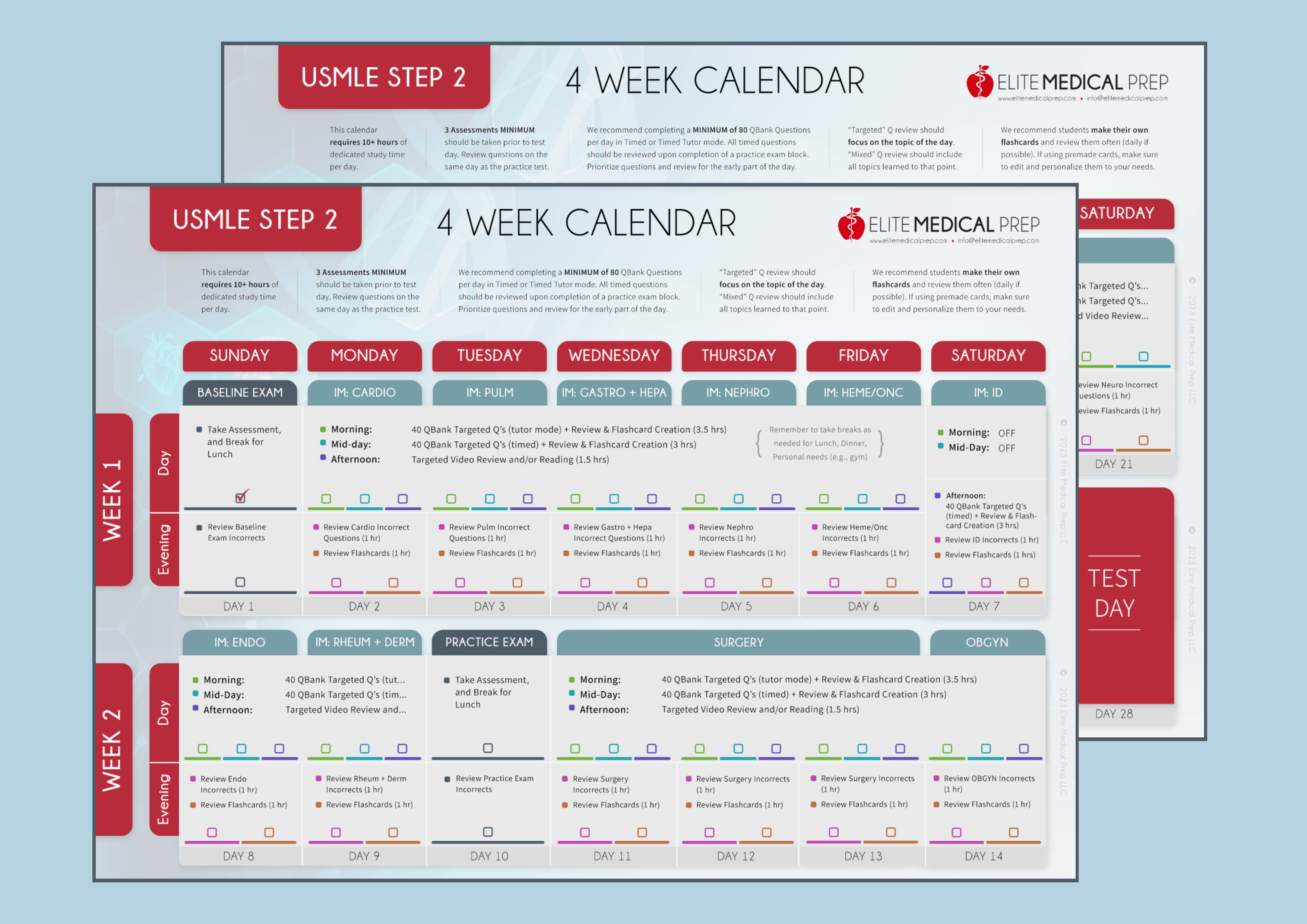 USMLE Step 2 <br>4-Week Study Planner